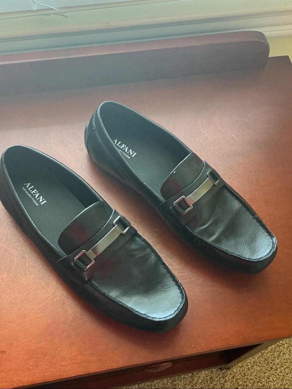 Alfani Men’s Black Leather Bit Loafers